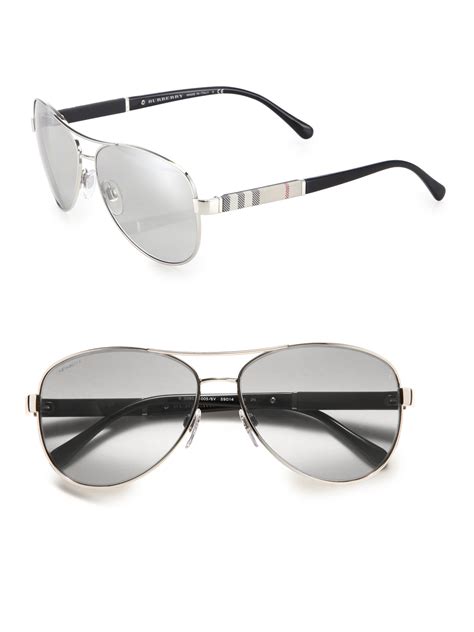 burberry aviators silver|Burberry 59mm aviator sunglasses.